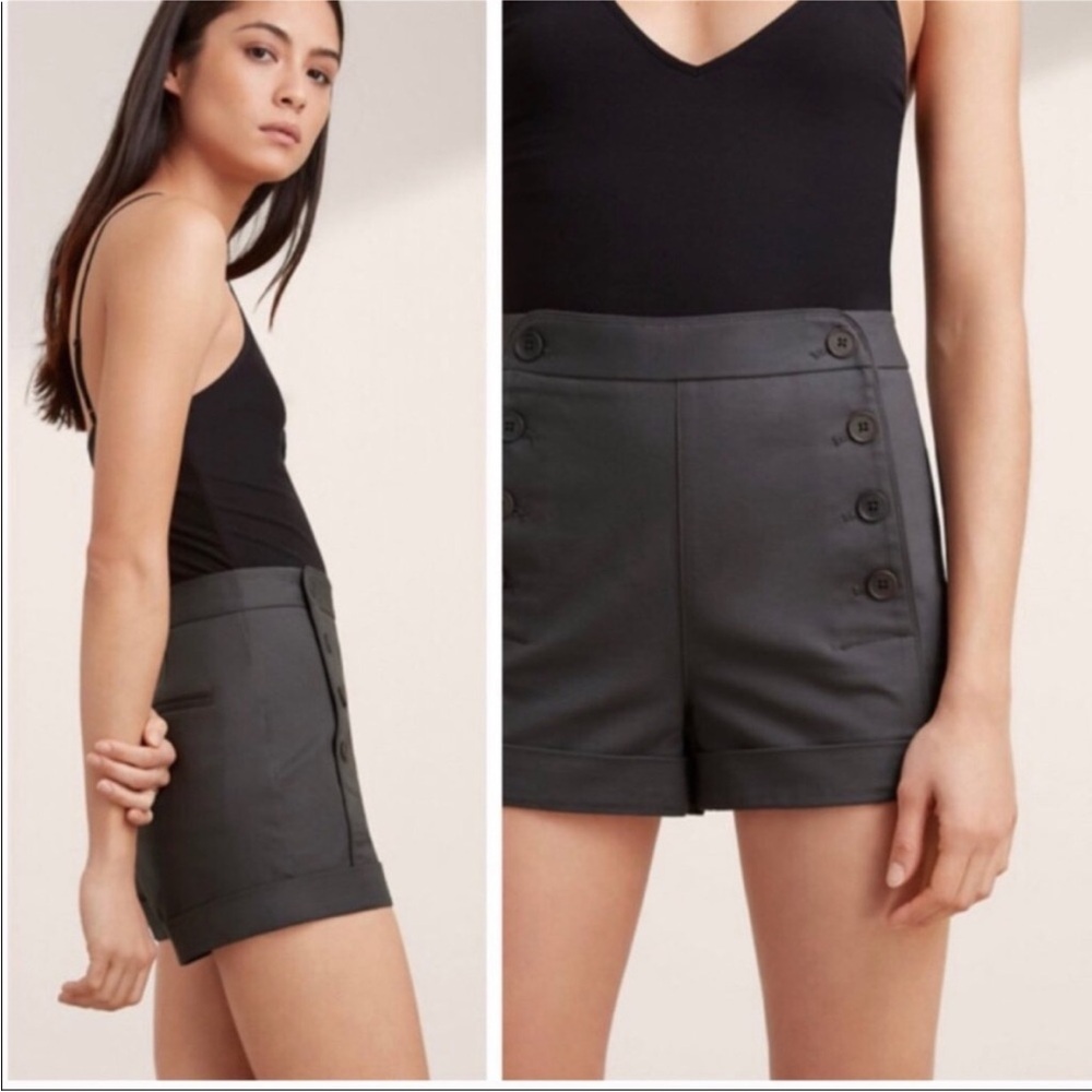 EUC Talula x Aritzia Grey Gray Cuffed Hem Shorts Size 8